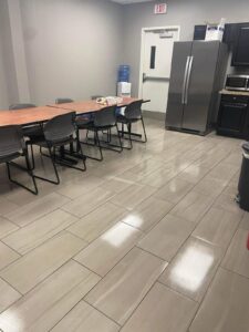 Office cleaning services in New Orleans lobby area