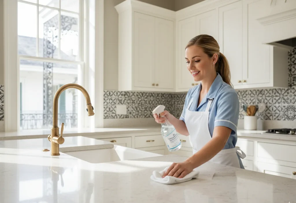 Elite Touch Cleaners professional maid service in New Orleans — kitchen deep cleaning